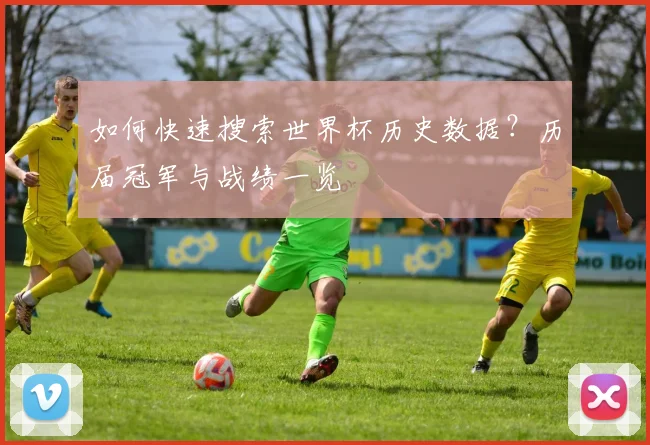 如何快速搜索世界杯历史数据？历届冠军与战绩一览